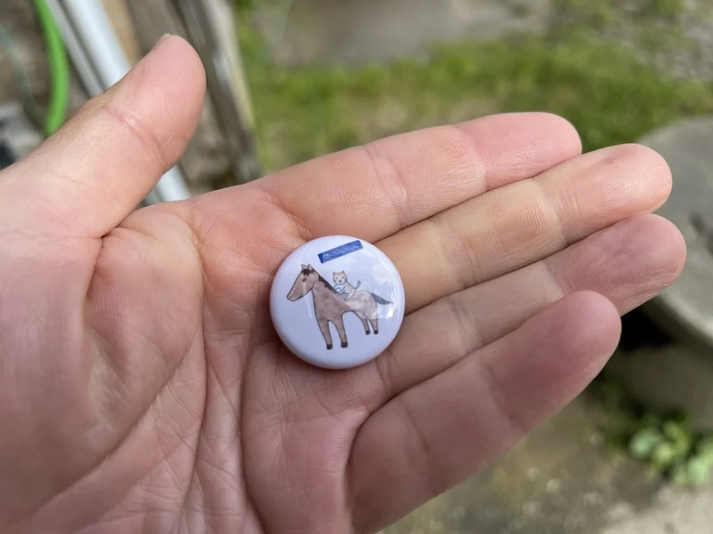 ノーザンレイクグッズの缶バッチ