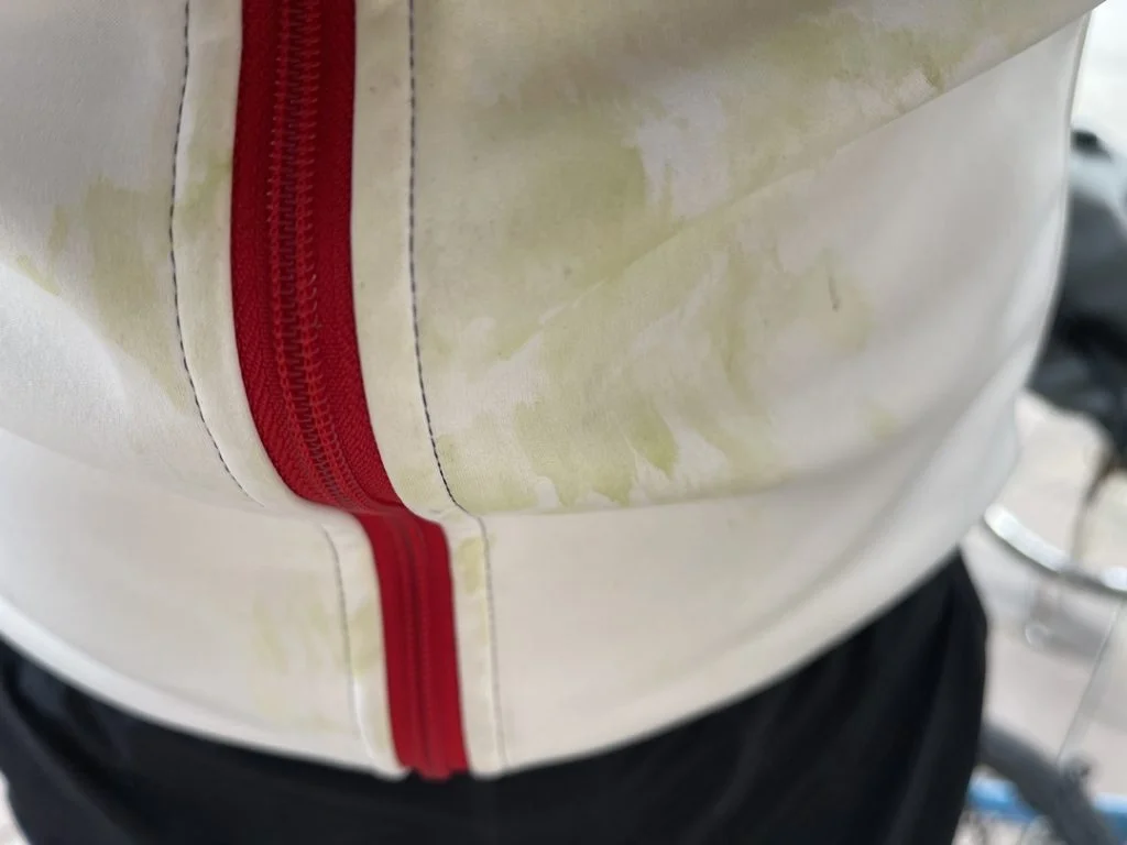 服に付着した草汁