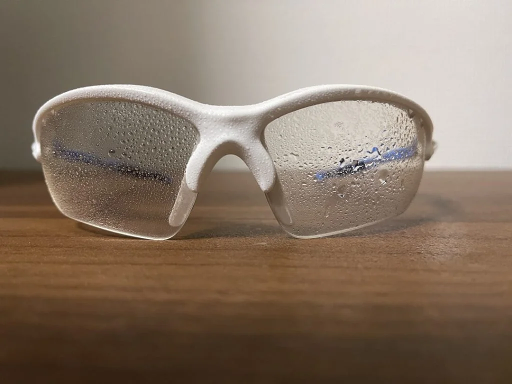 レンズの水滴具合を比較