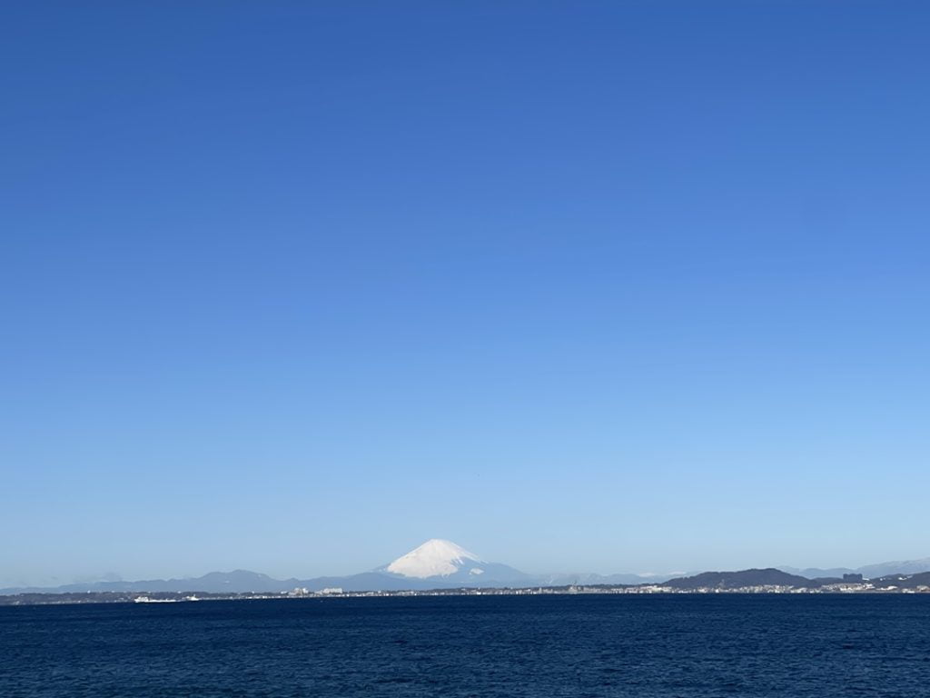 房総半島からの富士山