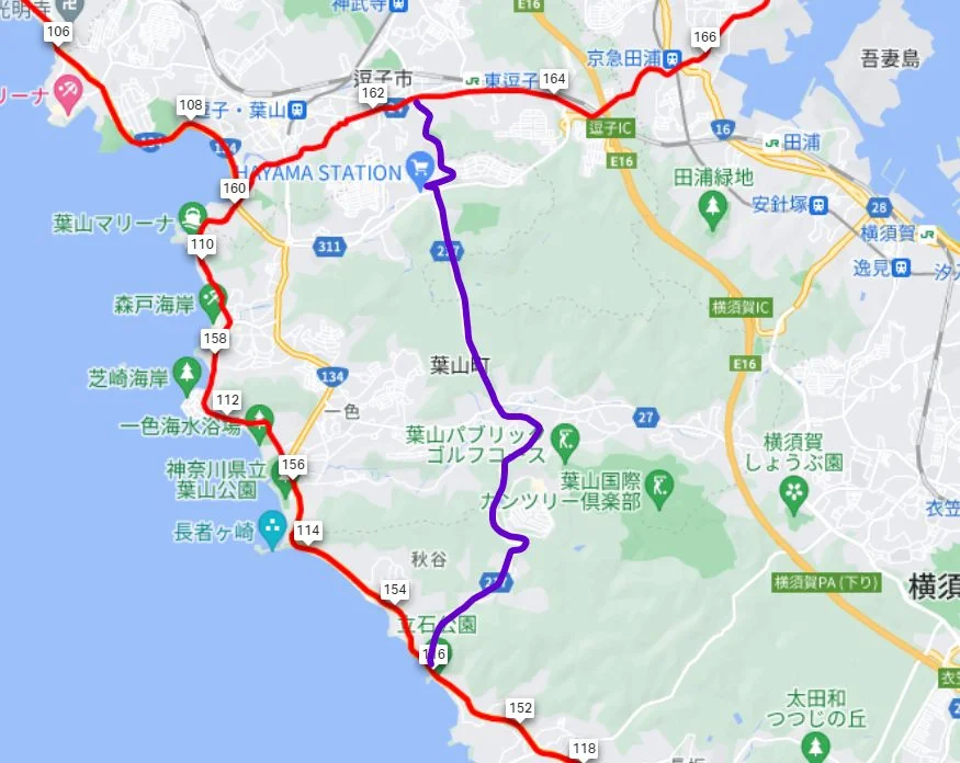 三年前とのルート比較